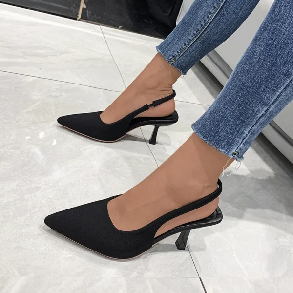 High Heels Women's Pointed Thin Heels Back Lift Sandals Fashion - Image 5