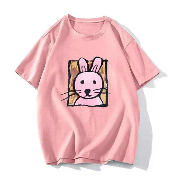 Cartoon Printed T-Shirt Women Soft Casual Short Sleeve Summer Cotton - Image 11