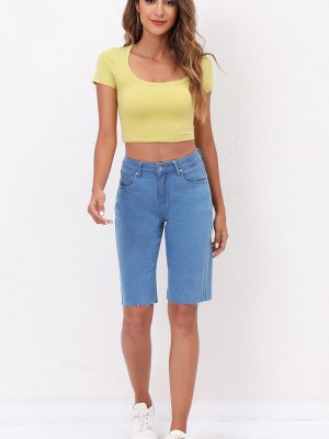 Elastic Loose Wide-Leg Denim Pants for Women Summer Jeans