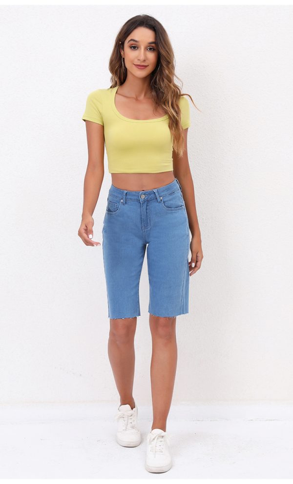 Elastic Loose Wide-Leg Denim Pants for Women Summer Jeans