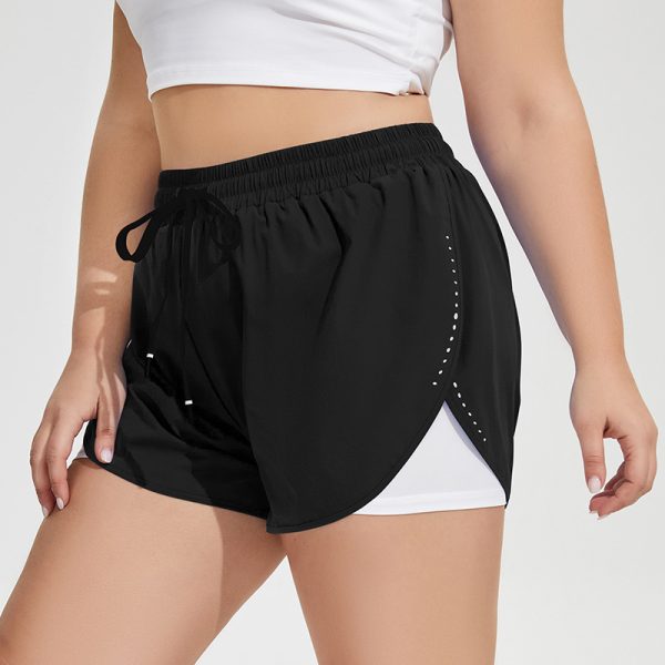 Plus Size Quick-Dry Drawstring Sports Shorts for Women - Image 6