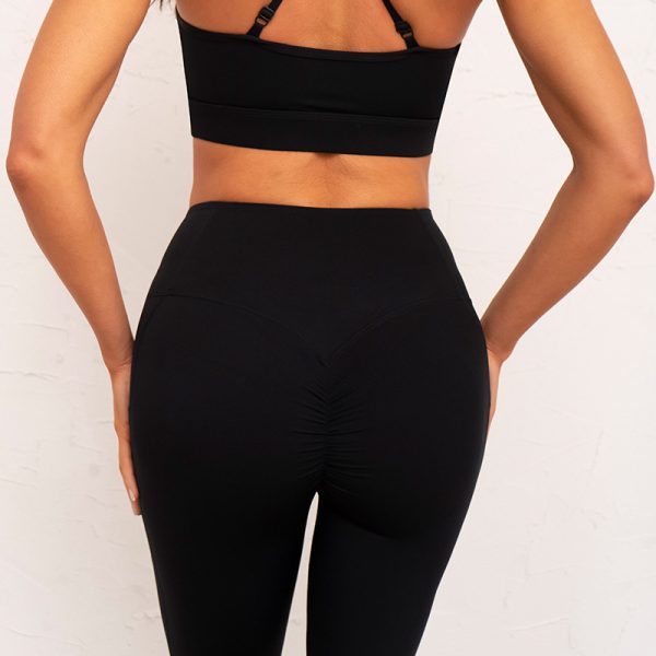 Women's Sexy Thin Strap Sports Bra & Pleated Trousers Set - Image 8