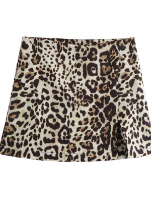 Autumn Women’s Street Style Animal Print Culottes Skirt