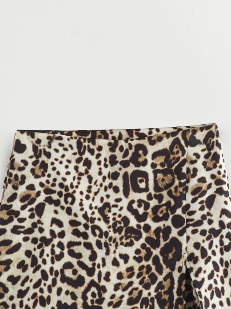 Autumn Women’s Street Style Animal Print Culottes Skirt - Image 3