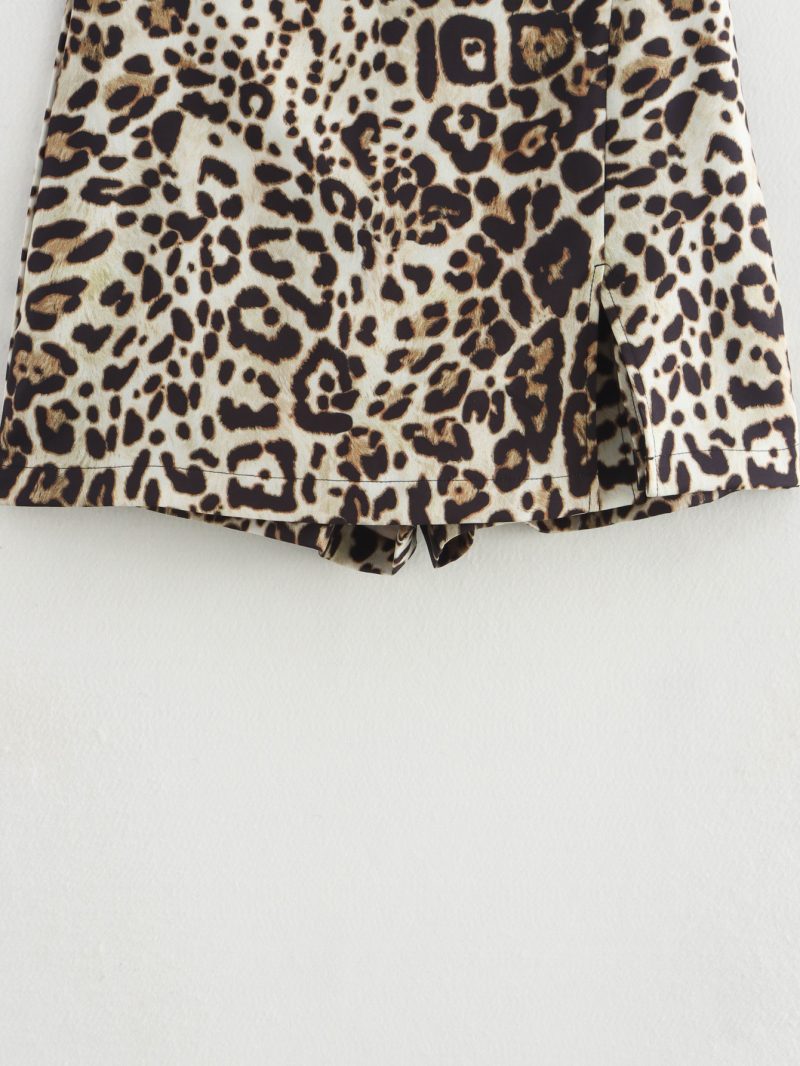 Autumn Women’s Street Style Animal Print Culottes Skirt - Image 4