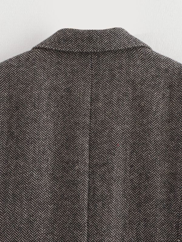 Fall Women’s Casual Herringbone Wool Blazer - Image 13