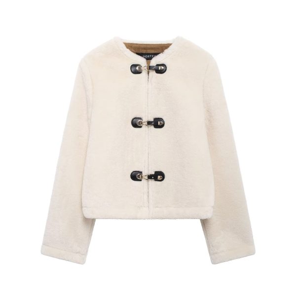 Autumn Winter Women’s Double-Sided String Button Jacket - Image 3