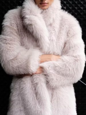 Winter Artificial Fur Effect Coat for Women