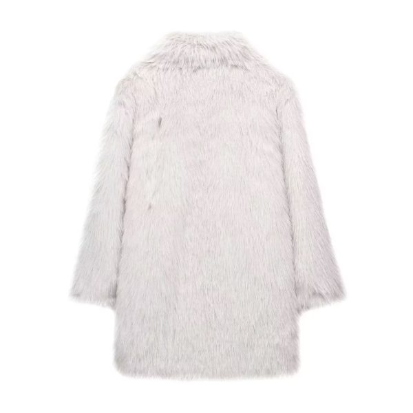 Winter Artificial Fur Effect Coat for Women - Image 4