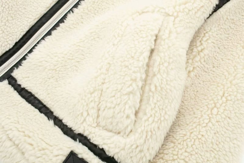 Women’s Collared Fur Jacket with Contrast Color Casual Warm Jacket - Image 3
