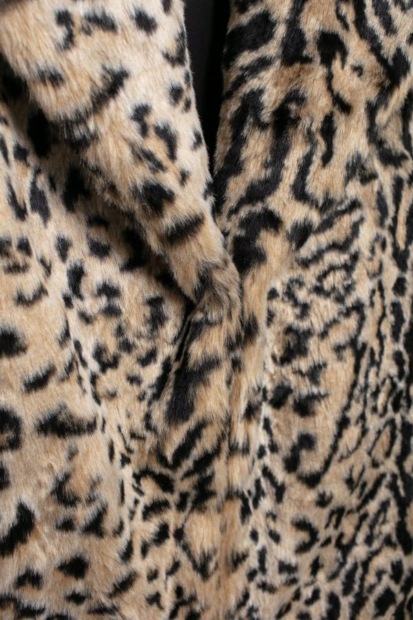 Women’s Animal Pattern Artificial Fur Effect Coat - Image 7