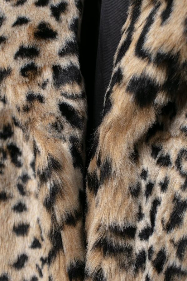 Women’s Animal Pattern Artificial Fur Effect Coat - Image 9