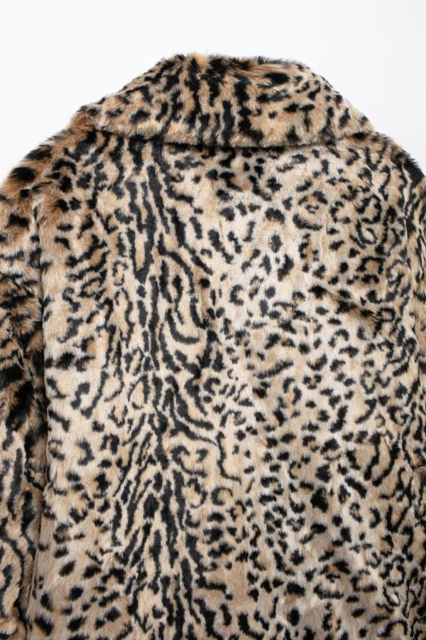 Women’s Animal Pattern Artificial Fur Effect Coat - Image 10