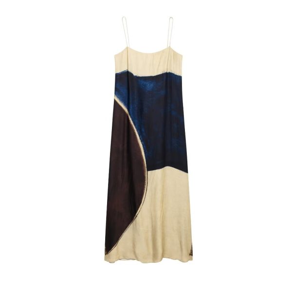 Retro Printed Slip Dress - Image 3