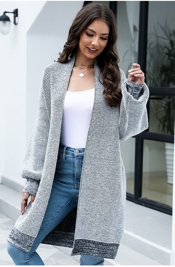 Autumn Winter Mid-Length Casual Knitted Cardigan - Image 6