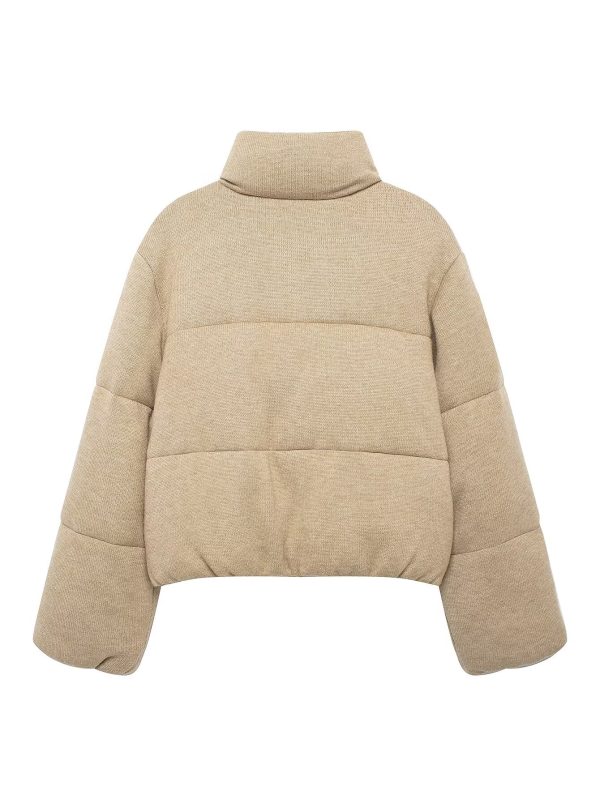 Winter Women’s Stand Collar Thermal Knitted Cotton Jacket - Image 2