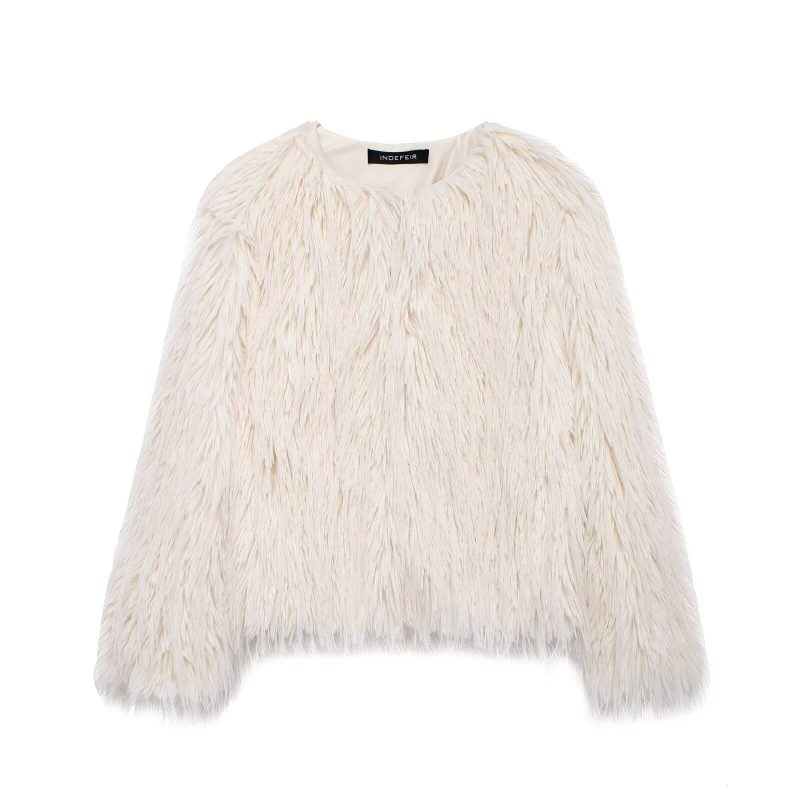 Women’s Retro Furry Short Artificial Fur Coat - Image 2