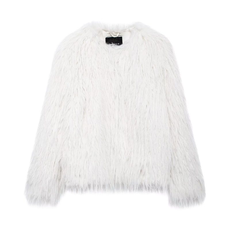 Women’s Retro Furry Short Artificial Fur Coat - Image 4