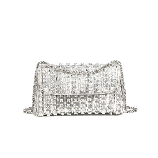 Rhinestone Cross Body Bag - Diamond Shoulder Bag for Women - Image 3