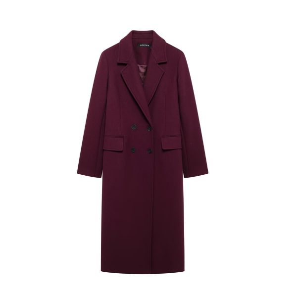 Autumn Office Collared Overcoat with Pocket Decoration for Women - Image 2