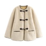 Women’s Fur Effect Loose Coat with Pocket Design for Autumn & Winter - Image 2
