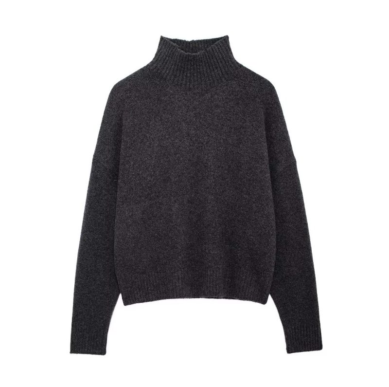 Women’s Soft Basic Round Neck Long Sleeve Sweater - Image 4