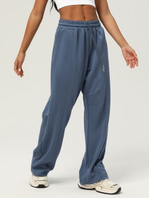 Autumn Winter High Waist Drawstring Wide Leg Pants