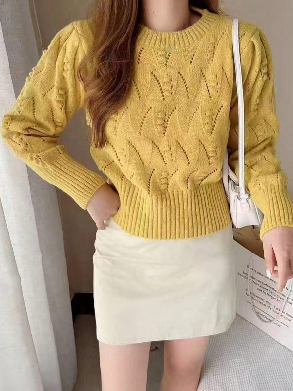 Women’s Tight Hollow Out Cutout Pullover Sweater - Image 2