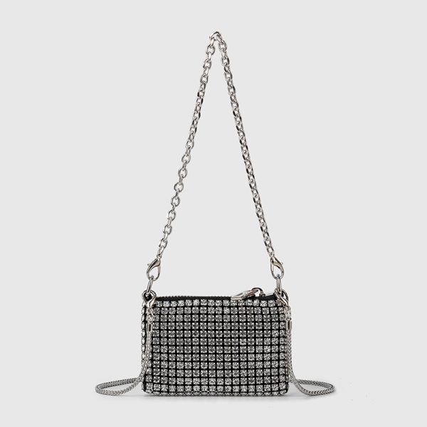 Women’s Pearl Rhinestone Crossbody Bag - Shiny Summer Underarm Bag - Image 3