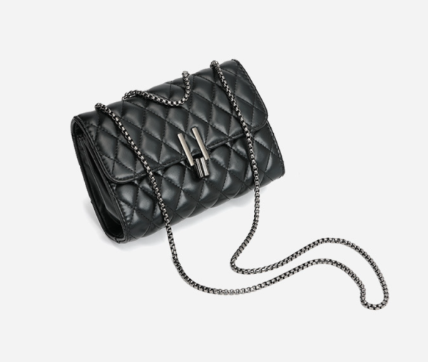 Rhombus Y-Lock Chain Crossbody Bag - Summer Small Square Bag - Image 2