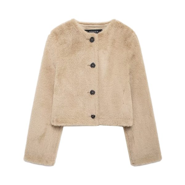 Fall Women’s Artificial Fur Short Jacket - Image 3