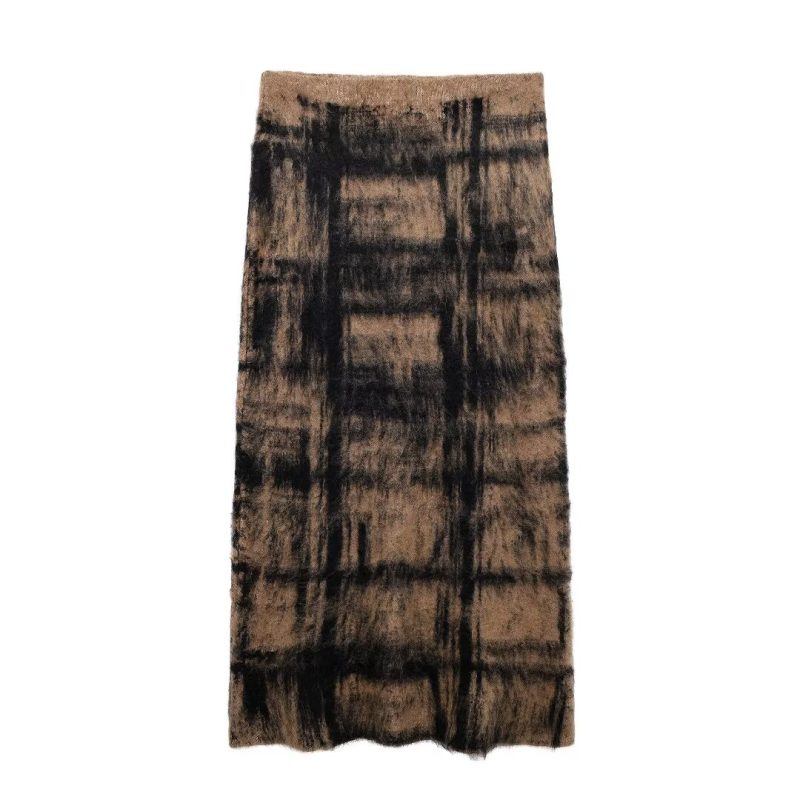 Women’s Plaid Jacquard Sweater and Skirt Set - Image 5