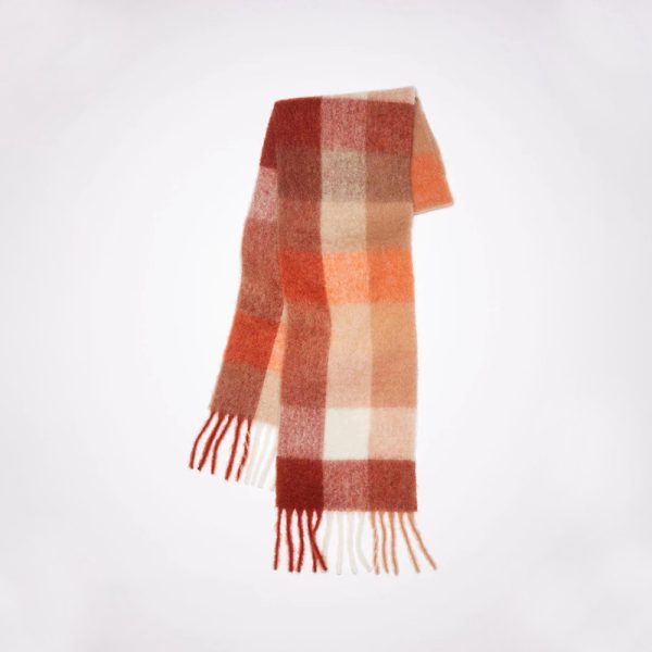 Women’s Rainbow Tassel Plaid Cashmere-Like Winter Scarf - Image 4