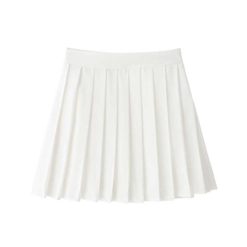 Women’s Autumn Winter Lantern Sleeve Square Collar Top with Pleated Skirt - Image 5