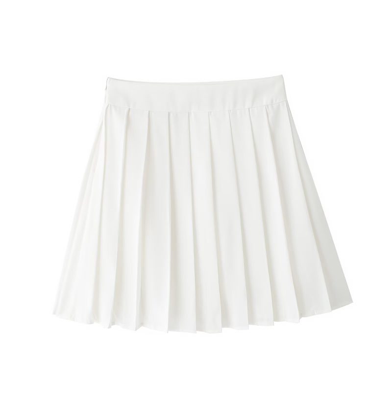 Women’s Autumn Winter Lantern Sleeve Square Collar Top with Pleated Skirt - Image 6