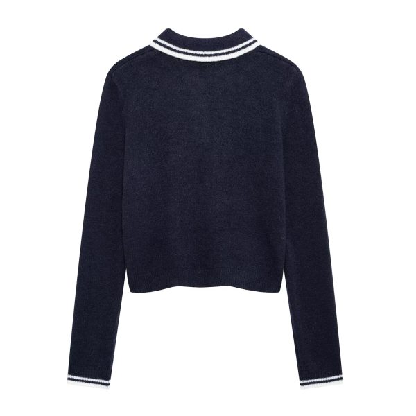 Women’s Simple Collared All-Matching Pullover Sweater - Image 2