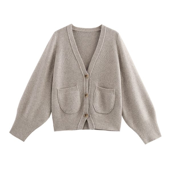 Stylish Knitted Cardigan with Pockets – Fall Women’s Casual Wear - Image 4