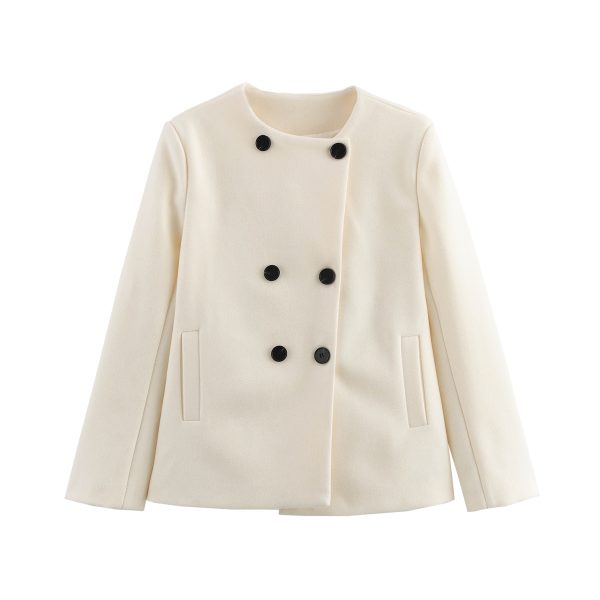 Thickened Hem Irregular Asymmetric Woolen Coat - Image 3