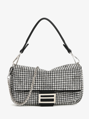 Diamond Embedded Shoulder Bag – Fashionable Women’s Dinner Crossbody