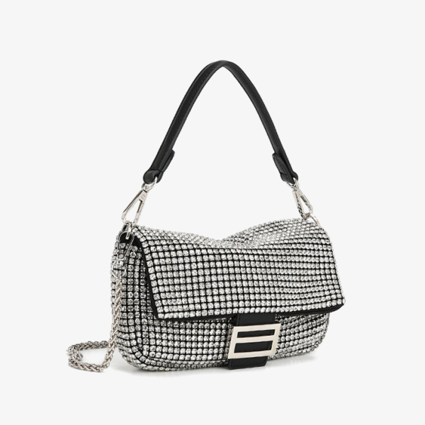 Diamond Embedded Shoulder Bag - Fashionable Women’s Dinner Crossbody - Image 2