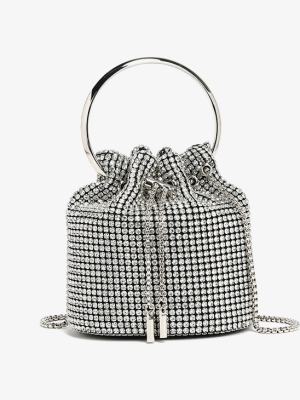 Handmade Diamond Chain Mini Bucket Shoulder Bag for Women