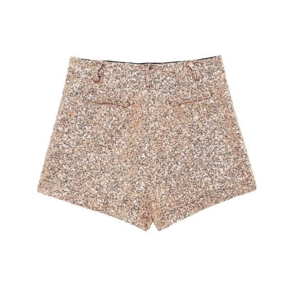 Fashionable Beaded Mid-Waist Casual Shorts for Winter Women - Image 6