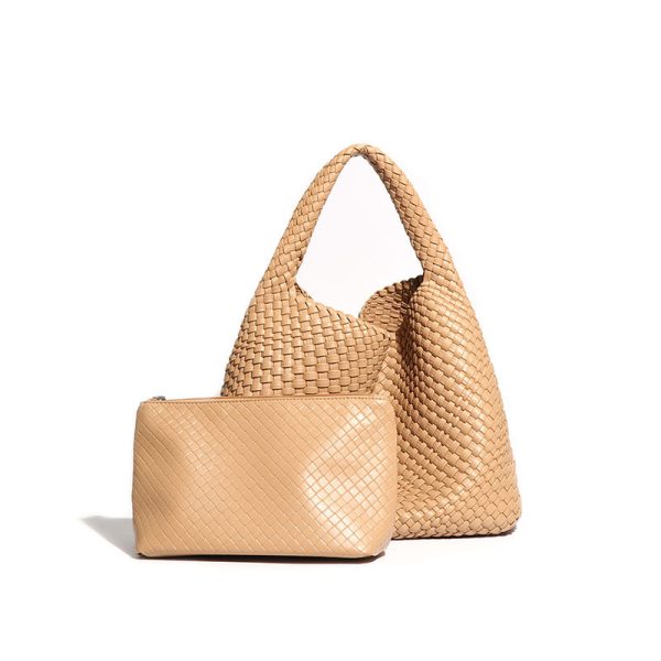 Large Capacity Handmade Woven Tote - Casual Underarm Bag - Image 3