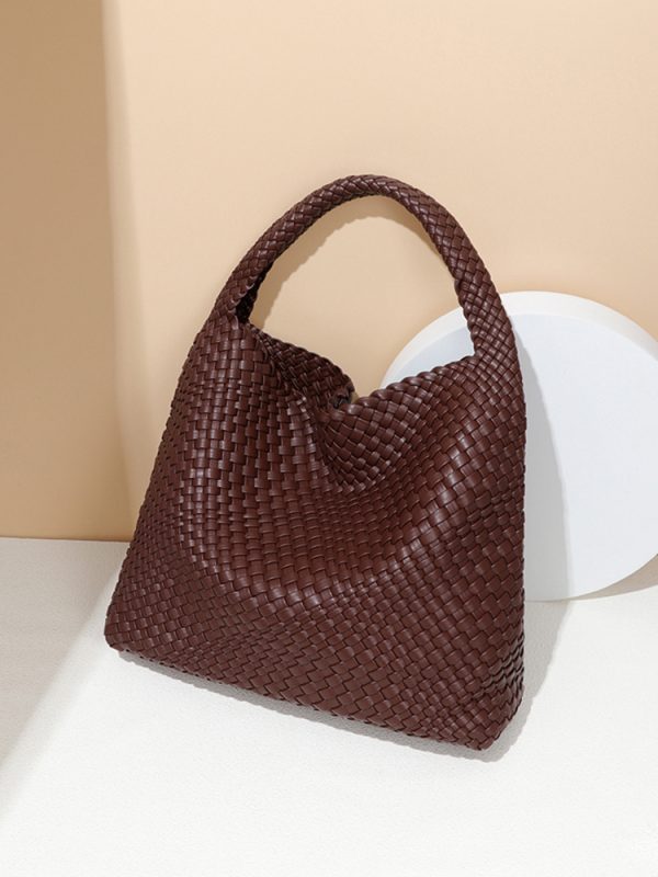 Large Capacity Handmade Woven Tote - Casual Underarm Bag - Image 2