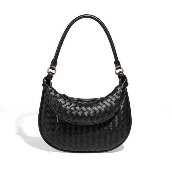 Retro Twin Woven Bag Women Portable Shoulder Underarm Bag - Image 4