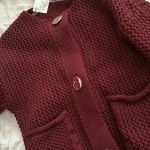 Autumn Women Knitted Cardigan Metal Buttons O Neck Long Sleeve Sweater photo review