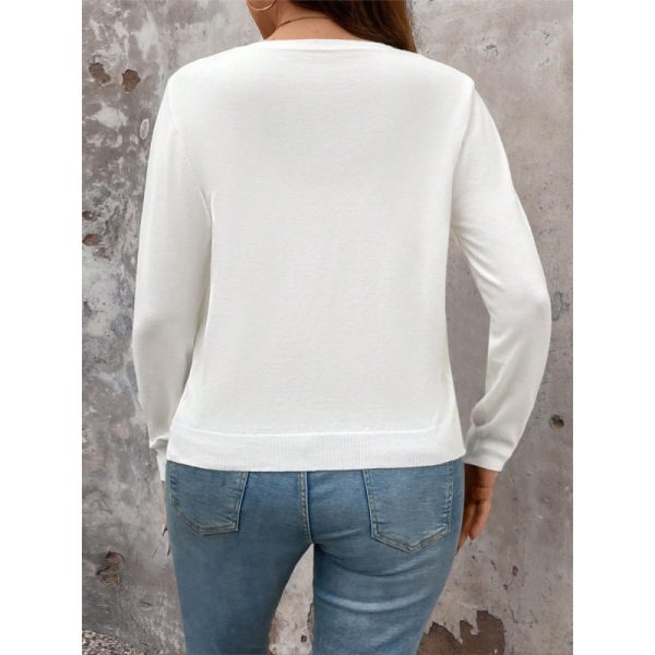 Women’s Autumn Knitted Sweater Cardigan, Loose All-Matching Top - Image 3