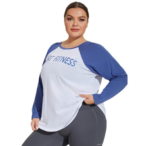 Plus Size Lightweight Yoga Blouse with Long Sleeve & Tencel - Image 4