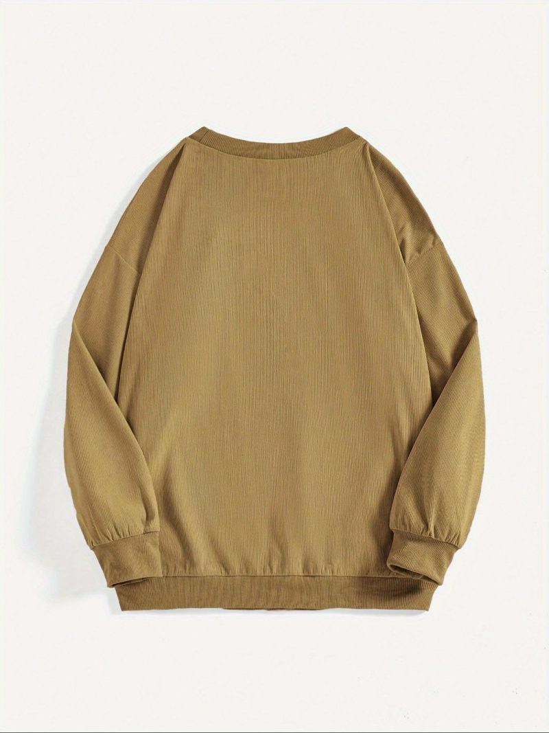 Autumn Winter Women’s Solid Color Round Neck Warm Long Sleeve Top - Image 2