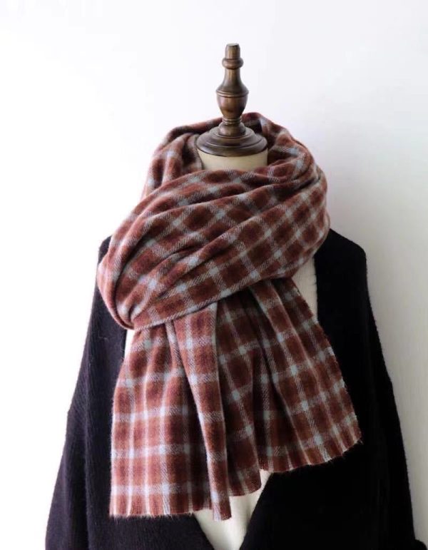 Thickened Cashmere Plaid Scarf for Couples - Autumn & Winter - Image 2